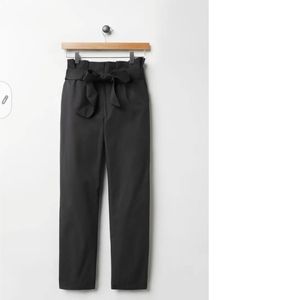 NWT Black Halogen Tapered Tie-Waist Pants